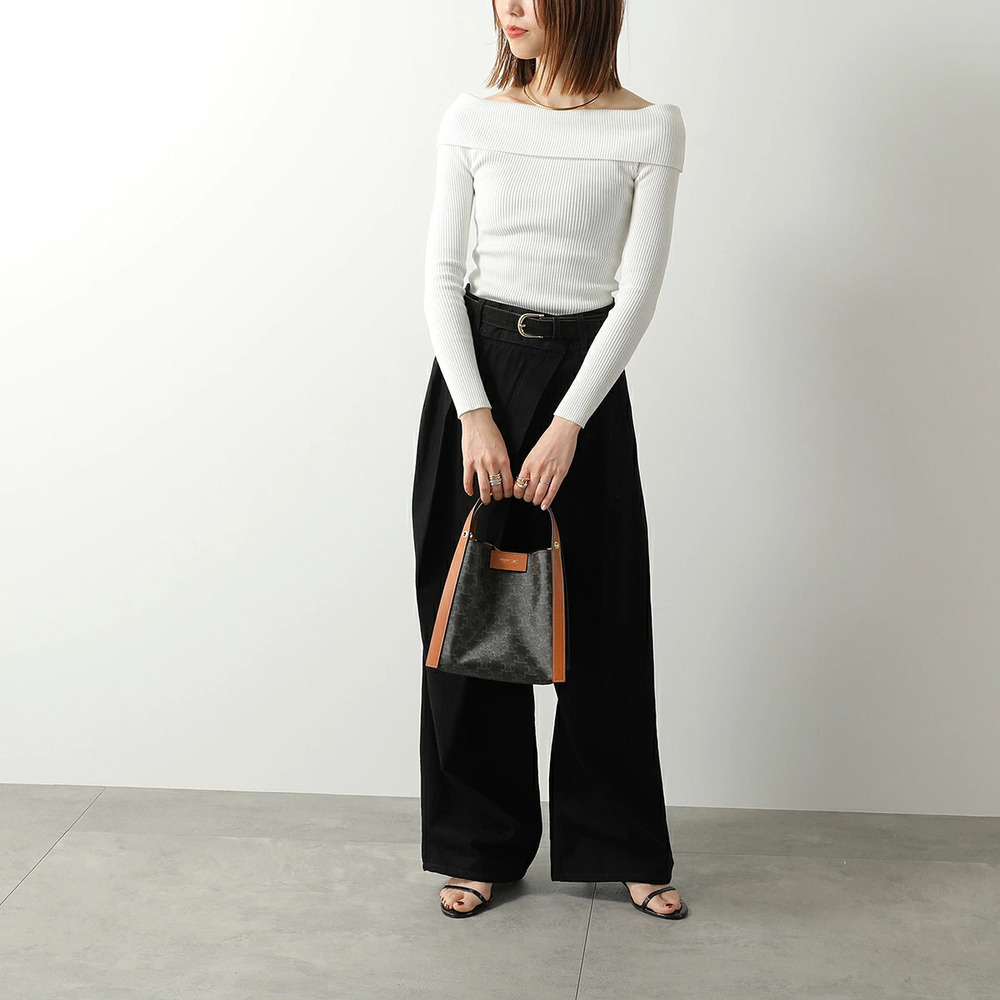 Celine Cube handbag of Triomphe canvas leather shoulder bag Miel
